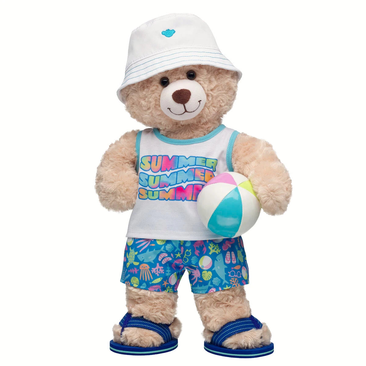 Happy Hugs Teddy Bear Summer Beach Gift Set | Build-A-Bear - US 8170