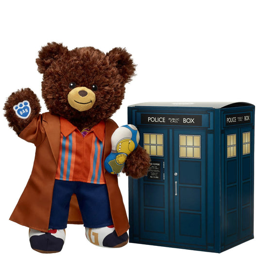 Doctor Who Teddy Bear Fifteenth Doctor Gift Set with TARDIS Gift Box | Build-A-Bear® - US 3273