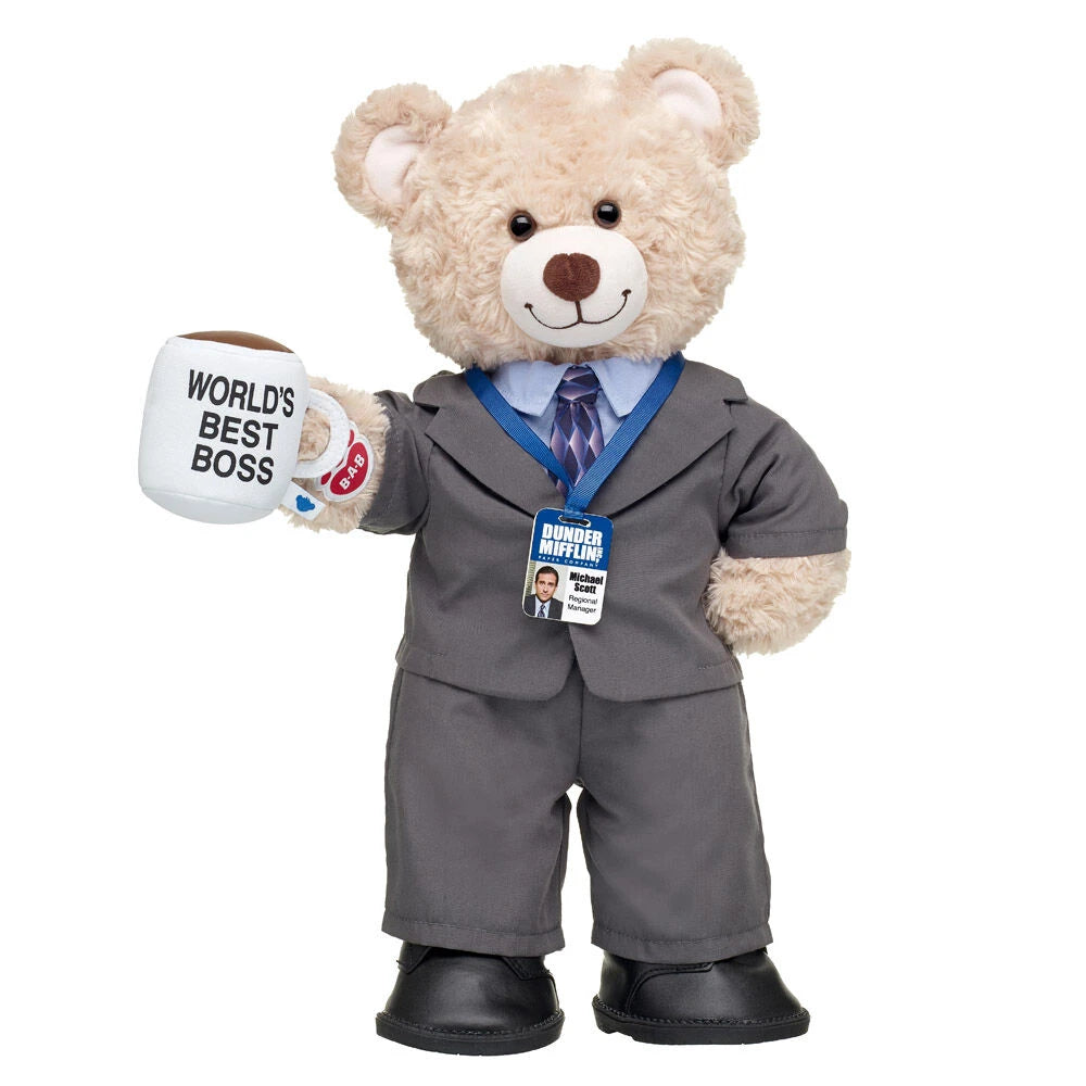 Happy Hugs Teddy Bear with The Office Michael Scott Costume Gift Set | Build-A-Bear® - US 4109