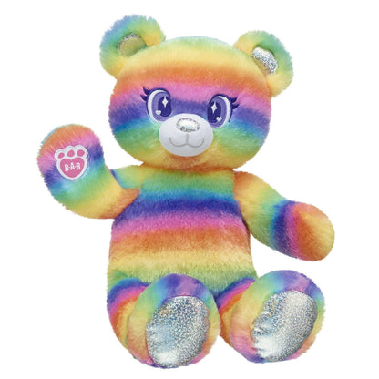 Rainbow Stripes Teddy Bear Leopard Print | Build-A-Bear - US 2201