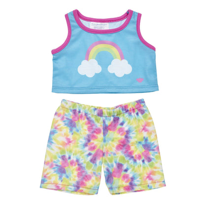 Pink Cuddles Teddy Bear Rainbow PJs Gift | Build-A-Bear - US 2558