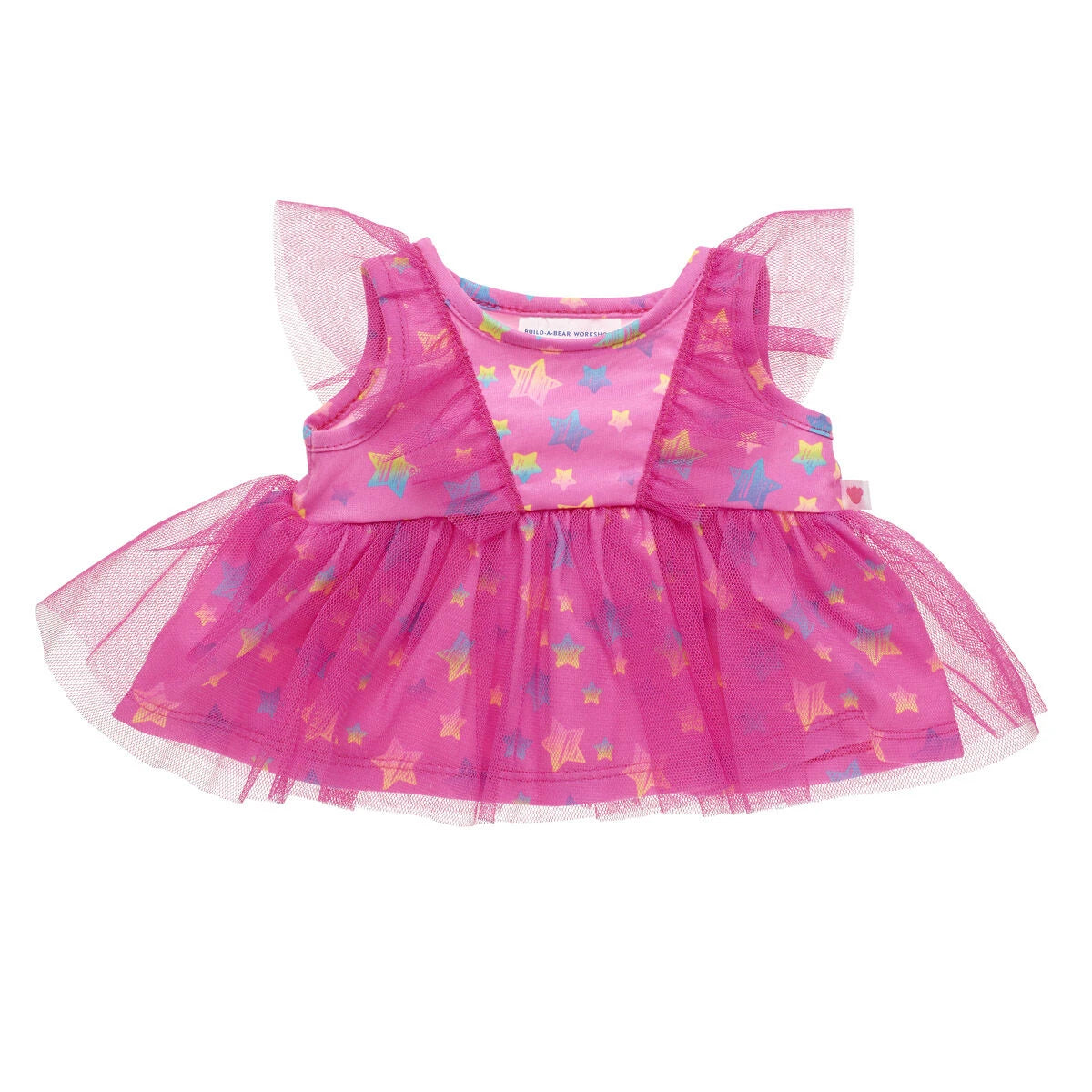 Pink Stars Tulle Sleeve Dress for Plush Toys | Build-A-Bear® - US 1096