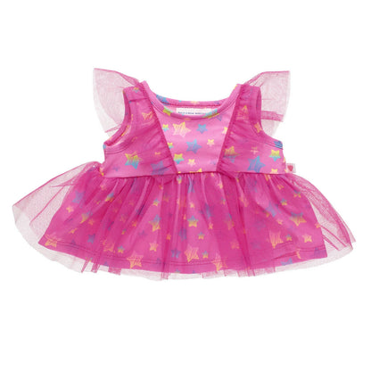 Pink Stars Tulle Sleeve Dress for Plush Toys | Build-A-Bear® - US 1096