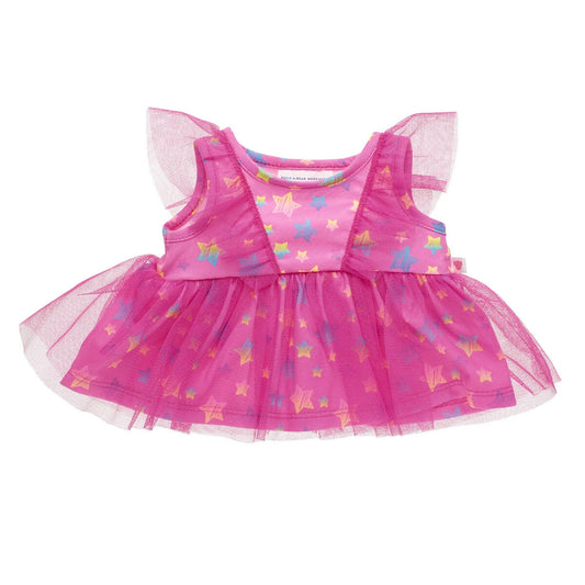 Pink Stars Tulle Sleeve Dress for Plush Toys | Build-A-Bear® - US 1096