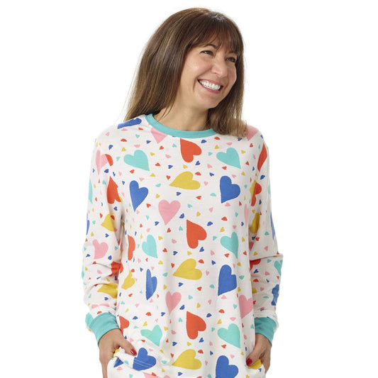 Build-A-Bear Pajama Shop™ Colorful Hearts PJ Top - Adult - US 5136