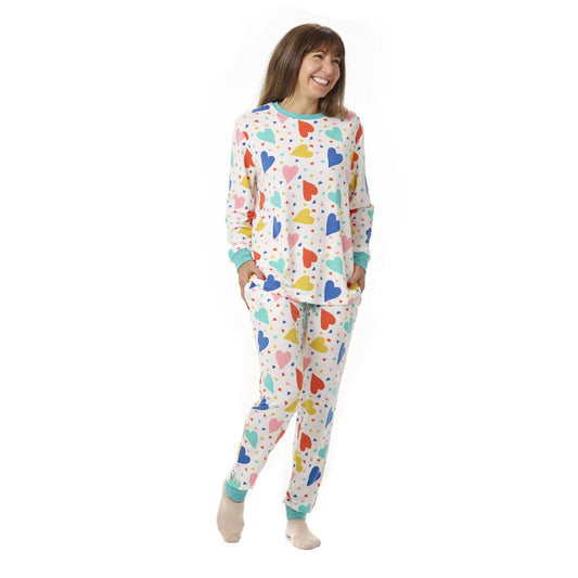 Build-A-Bear Pajama Shop™ Colorful Hearts PJ Top - Adult - US 5136