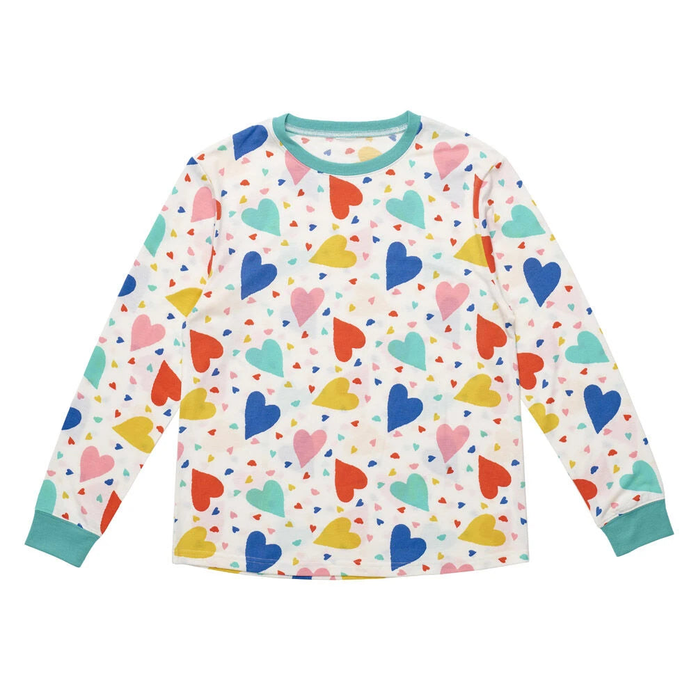 Build-A-Bear Pajama Shop™ Colorful Hearts PJ Top - Adult - US 5136