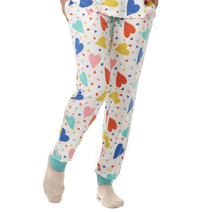 Build-A-Bear Pajama Shop™ Colorful Hearts PJ Pants - Adult - US 5680