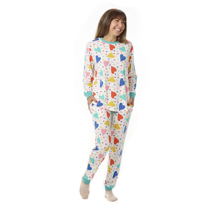 Build-A-Bear Pajama Shop™ Colorful Hearts PJ Pants - Adult - US 5680