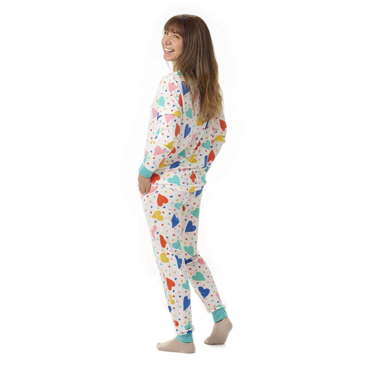 Build-A-Bear Pajama Shop™ Colorful Hearts PJ Pants - Adult - US 5680