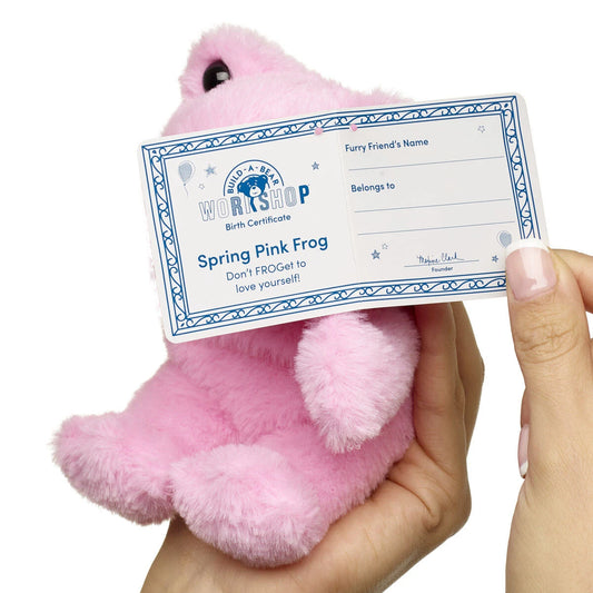 Mini Beans Spring Pink Frog Stuffed Animal | Build-A-Bear® - US 1253