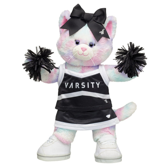 Online-Only Pastel Swirl Kitty Black Cheer Uniform Set | Build-A-Bear® - US 2080