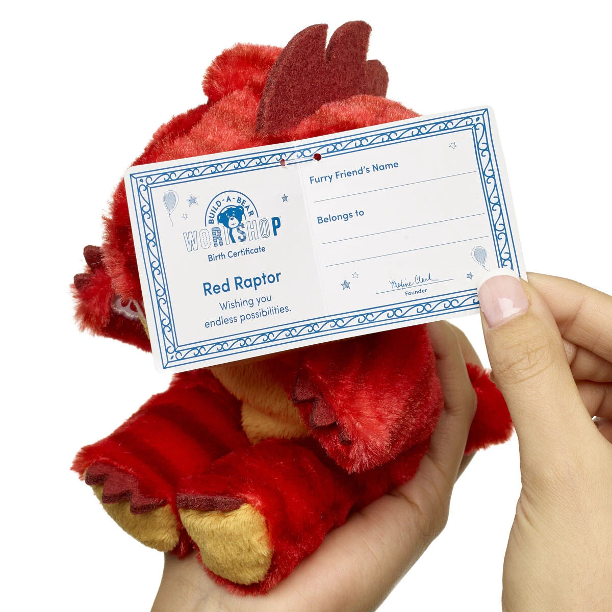 Mini Beans Red Raptor Plush Toy | Build-A-Bear® - US 9562