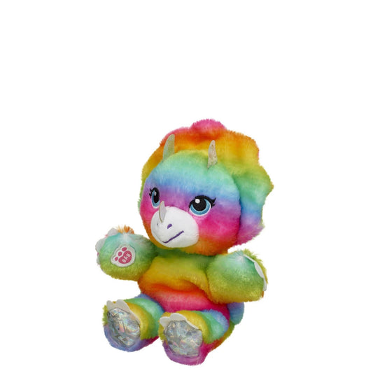 Mini Beans Rainbow Triceratops Plush Toy | Build-A-Bear® - US 4745