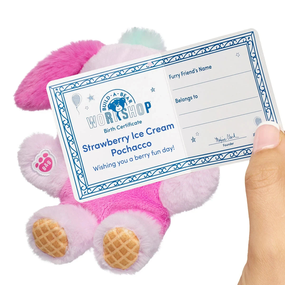 Build-A-Bear Mini Beans Strawberry Ice Ice Cream Pochacco | Build-A-Bear - US 3331