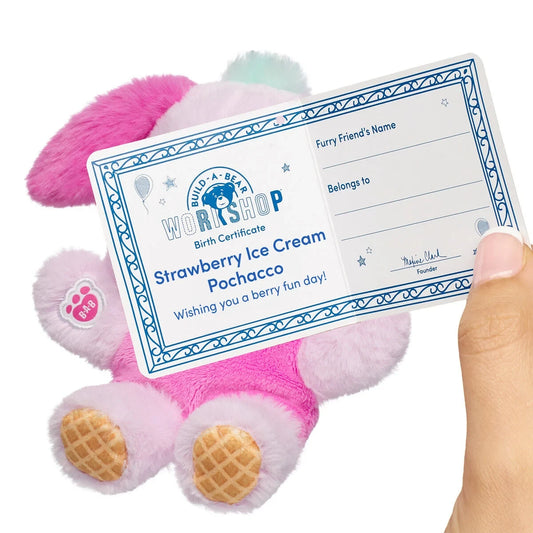 Build-A-Bear Mini Beans Strawberry Ice Ice Cream Pochacco | Build-A-Bear - US 3331