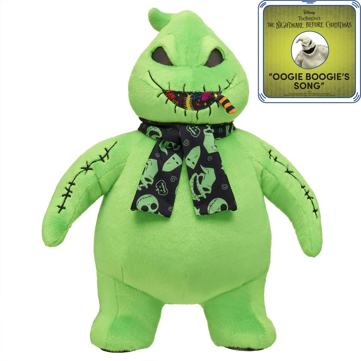 Disney Tim Burton's The Nightmare Before Christmas Neon Oogie Boogie Plush Gift Set with Sound | Build-A-Bear® - US 5179