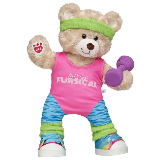 Happy Hugs Teddy Bear '80s Exercise Gift Set | Build-A-Bear® - US 6283