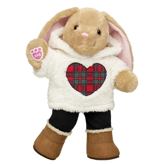 Pawlette™ Bunny Plush Tartan Hoodie Gift Set | Build-A-Bear® - US 5016