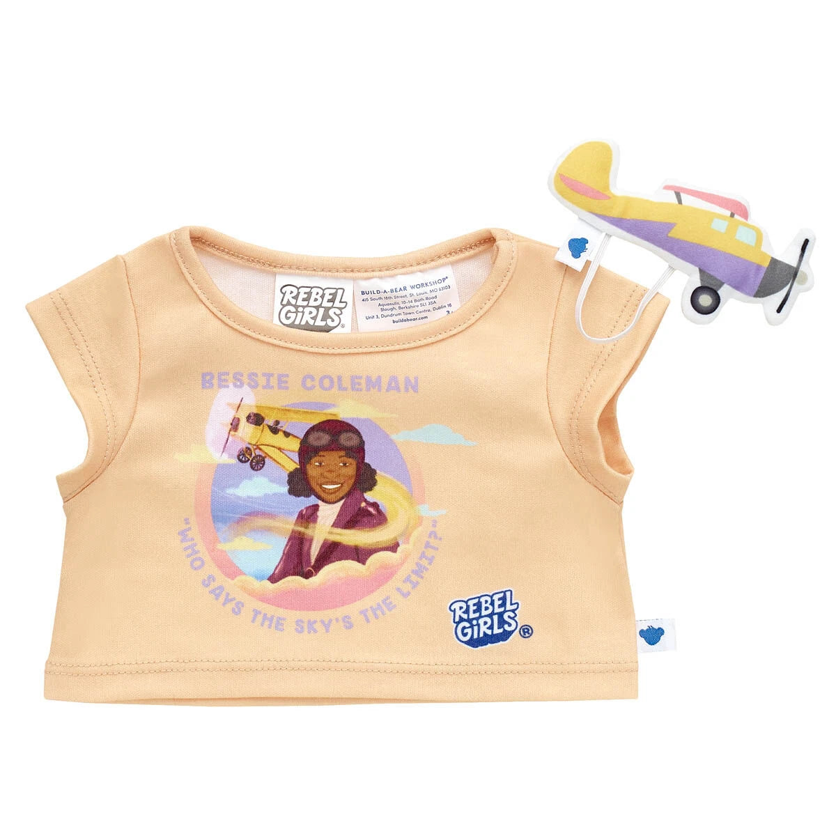 Rebel Girls Bessie Coleman T-Shirt | Shop at Build-A-Bear® - US 4349