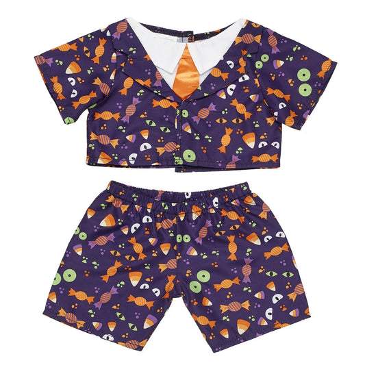 Halloween Suit w/ White Collars &amp; Orange Tie | Build-A-Bear® - US 3763