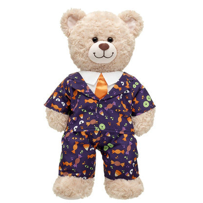 Halloween Suit w/ White Collars &amp; Orange Tie | Build-A-Bear® - US 3763