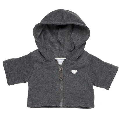 Charcoal Grey Zip Hoodie for Stuffed Animals | Build-A-Bear® - US 1621
