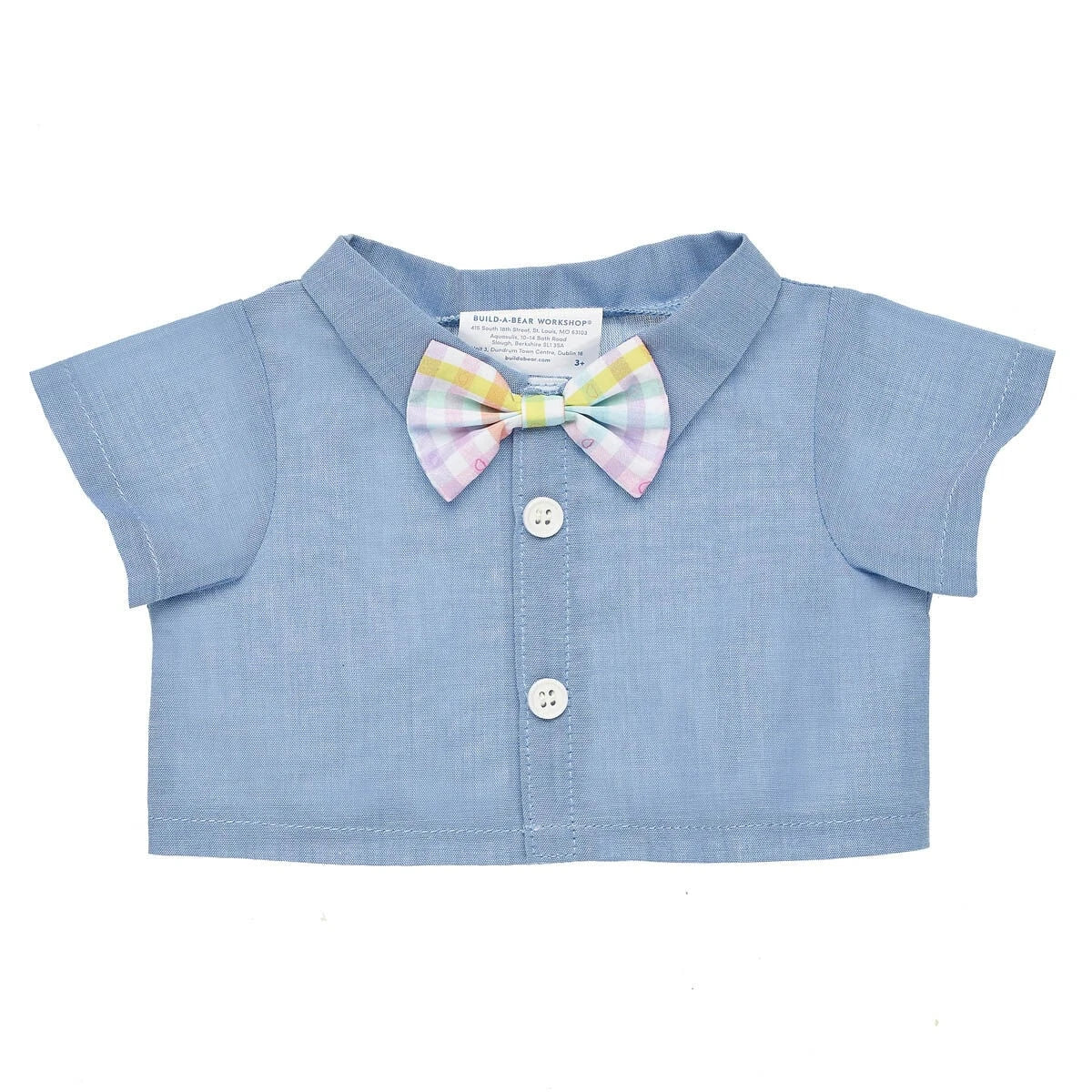 Chambray Shirt With Bow Tie for Stuffed Animals | Build-A-Bear® - US 4176