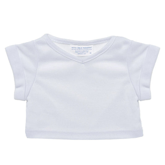 Online Exclusive White V-Neck T-Shirt | Build-A-Bear - US 7964