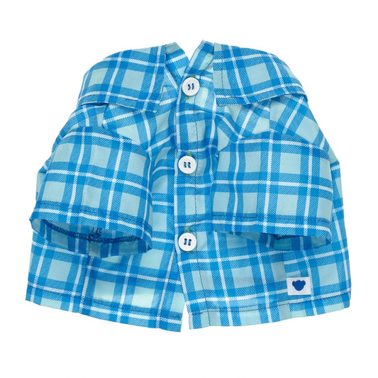 Blue Check T-Shirt for Stuffed Animals - US 7739