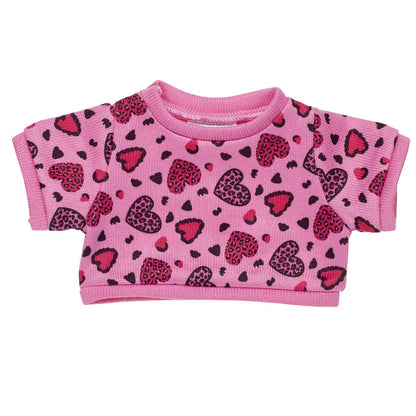 Leopard Print Heart Sweater | Build-A-Bear - US 9761