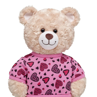 Leopard Print Heart Sweater | Build-A-Bear - US 9761