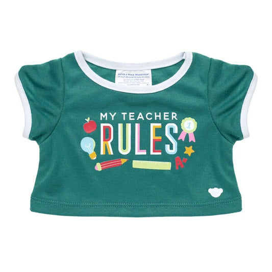 My Teacher Rules T-Shirt for Stuffed Animals | Build-A-Bear® - US 2443