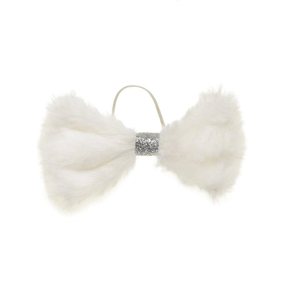 Fuzzy White Bow for Stuffed Animals | Build-A-Bear Workshop® - US 6514