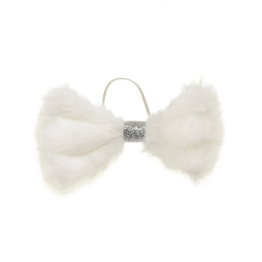 Fuzzy White Bow for Stuffed Animals | Build-A-Bear Workshop® - US 6514