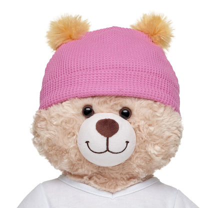 Pink Waffle Knit Beanie | Build-A-Bear - US 4483