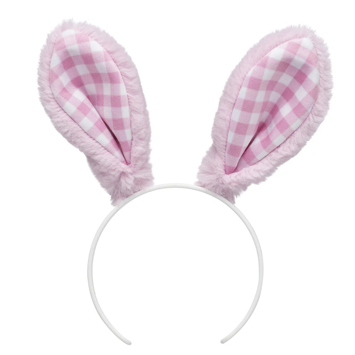 Pink Gingham Bunny Ears Headband | Build-A-Bear - US 6873