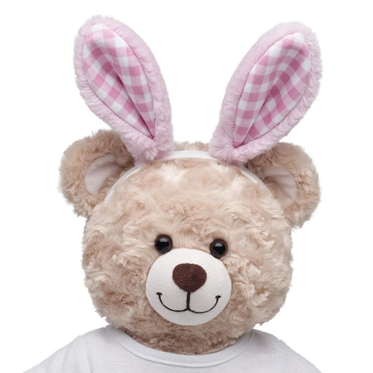 Pink Gingham Bunny Ears Headband | Build-A-Bear - US 6873