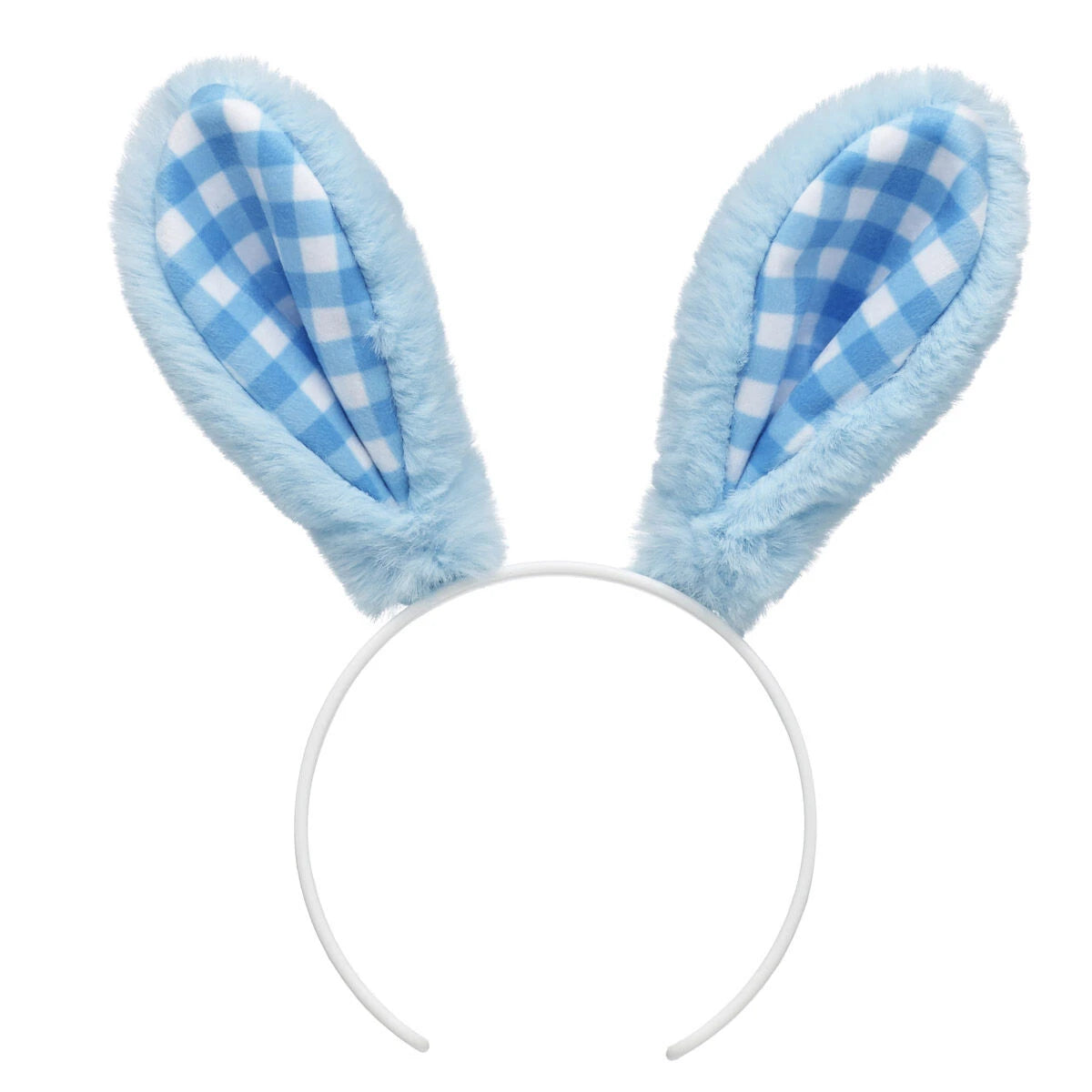 Blue Gingham Bunny Ears Headband | Build-A-Bear - US 1608