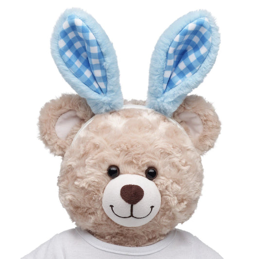Blue Gingham Bunny Ears Headband | Build-A-Bear - US 1608