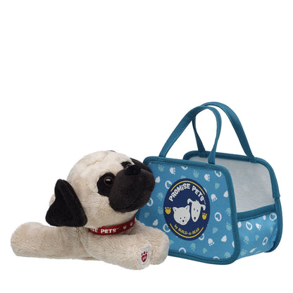 Build-A-Bear Mini Beans® Promise Pets™ Pug Stuffed Animal with Pet Carrier | Build-A-Bear® - US 1113