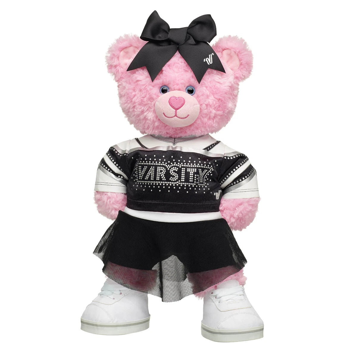 Pink Cuddles Teddy Bear All-Star Black Cheer Uniform Set | Build-A-Bear® - US 3275