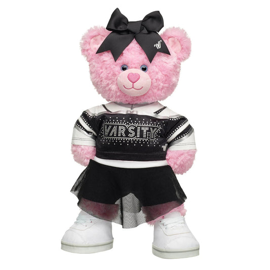 Pink Cuddles Teddy Bear All-Star Black Cheer Uniform Set | Build-A-Bear® - US 3275